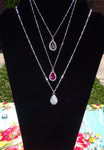 Swarovski Crystal Pendant Silver Necklaces