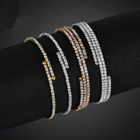 Rhinestone Wrap Tennis Bracelet